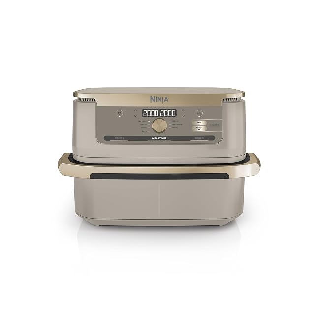 Ninja Foodi FlexDrawer AF500EUSD Heißluftfritteuse mit zwei Zonen in Stone Gold